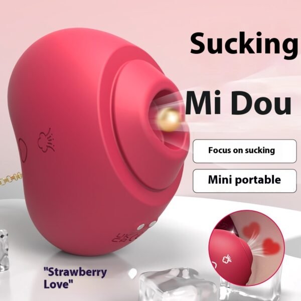 Pleasure Redefined: The Silent Strawberry Heart Sucker for Intense Satisfaction - Image 3